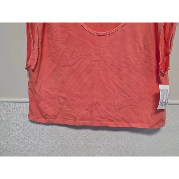 Women's American Eagle Coral T-Shirt‎ XXL Crop Style - Picture 2 of 5